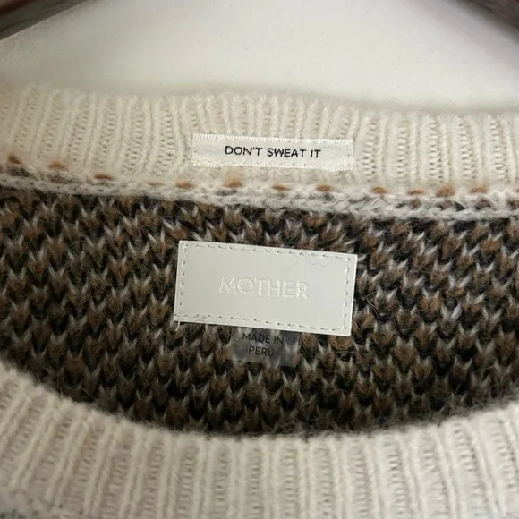 Mother The Jumper Printed Alpaca Crewneck Sweater - Picture 4 of 7